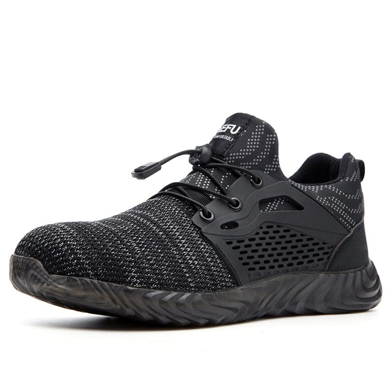 Front angled view of black Defender Pro shoe 800 × 800