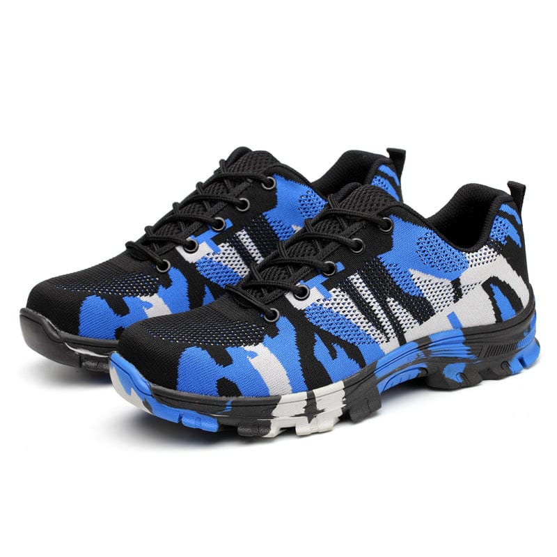 Pair of blue camouflage Soldier Shoes