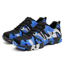Load image into Gallery viewer, Pair of blue camouflage Soldier Shoes
