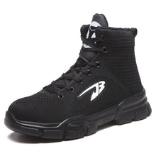 Load image into Gallery viewer, Front angled view of high top commando shoe 640 x 640
