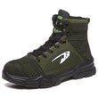 Load image into Gallery viewer, Front left angled view of green Commando high tops 640 x 640
